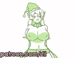 1girls animated christmas elf katawa_shoujo loop no_sound rtil satou_lilly tagme video