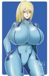 1girl 1girls 2025 2d 2d_(artwork) 2d_artwork axel_persona big_breasts big_thighs birthmark blonde_hair blue_eyes booba breast_focus breasts color dimple eyelashes female female_only gigantic_breasts hand_on_hip high_resolution highres hourglass_figure huge_breasts huge_thighs large_breasts long_hair looking_at_viewer make_up makeup massive_breasts metroid mouth mouth_open nintendo pale-skinned_female pale_skin pony_tail ponytail samus samus_aran solo solo_female thick_thighs thighs tight_bodysuit tight_clothes tight_clothing white white_skinned_female wide_breasts wide_hips yellow zero_suit zero_suit_samus