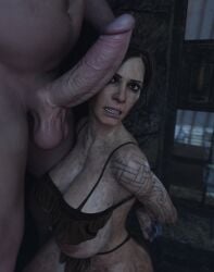 1boy 1girls 3d female freya_(god_of_war) god_of_war god_of_war_ragnarok kookrak large_breasts large_penis male penis restrained tagme thor_(god_of_war)