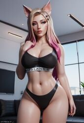 3d ahri ai_generated blacked blacked_clothing blender clothed couch dreamcuc k/da_ahri k/da_all_out_ahri k/da_all_out_series k/da_series league_of_legends looking_at_viewer photoshoot pose posing solo solo_female