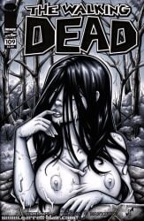 1girls 2016 big_breasts black_hair breasts comic_cover dress female female_only garrett_blair ghost ghost_girl image_comics long_hair nipples pale-skinned_female pale_skin see-through see-through_clothing solo solo_female the_ring the_walking_dead wet wet_clothes wet_clothing yamamura_sadako