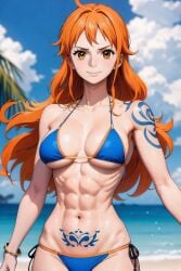 ai_generated bikini clothing female female_only nami_(one_piece) one_piece ray555