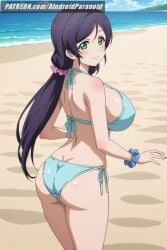 ai_generated aindroidparanoid ass ass_focus beach big_ass big_breasts big_butt bikini busty cameltoe curvy cute fat_ass female female_only from_behind green_eyes hips huge_ass huge_breasts large_ass large_breasts legs love_live! narrow_waist outdoors purple_hair slim_waist stable_diffusion swimsuit thick_ass thick_thighs toujou_nozomi twintails voluptuous waist wide_hips