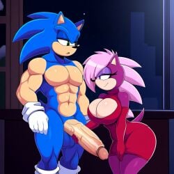 ai_generated ass blue_body breasts incest incest_(lore) magenta_fur male/female pink_hair sex sonia_the_hedgehog sonic_(series) sonic_the_hedgehog sonic_the_hedgehog_(series) sonic_underground sonic_x_sonia straight veiny_penis