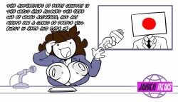 english_text huge_breasts imminent_rape imminent_sex jaiden jaiden_animations legalized_rape news_reporter text useless_clothing youtube youtuber