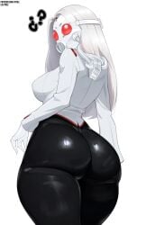 ass ass_bigger_than_head ass_focus big_ass big_breasts big_butt big_thighs black_body butt_focus chaos_director_(fortnite) dat_ass dat_butt fat_ass fat_butt fortnite fortnite:_battle_royale fully_clothed hourglass_figure huge_ass huge_butt huge_thighs lilatole long_hair looking_at_viewer looking_back mask masked masked_female monster monster_girl plump_ass plump_butt plump_thighs question_mark seductive seductive_body seductive_female seductive_pose slime slime_girl suit thick thick_ass thick_butt thick_hips thick_legs thick_thighs tight_clothes tight_clothing tight_fit tight_pants white_hair