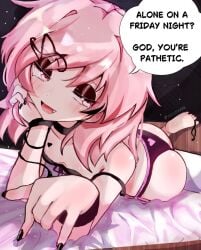 doki_doki_literature_club eclipxare goth natsuki_(doki_doki_literature_club) text underwear