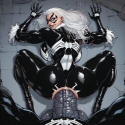 1boy 1girls ai_generated anal anal_sex anal_sex big_ass big_breasts big_penis black_cat_(marvel) bodysuit felicia_hardy fit_female huge_breasts huge_cock marvel marvel_comics muscular_female sex spider-man_(series) sssilver5 veiny_penis venom_(marvel)