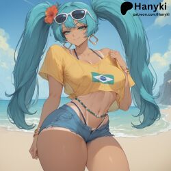 brazilian miku from vocaloid by hanyki