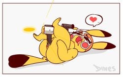 animated diives female female_only generation_1_pokemon gun masturbation nintendo nipples nude nude_female orgasm orgasm_face pikachu pikachu_libre pleasure_face pokemon_(species) pussy super_scope super_smash_bros. tagme yellow_body yellow_skin