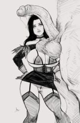 absurdly_large_cock big_balls big_breasts big_penis devil_hs ogre the_witcher_(series) the_witcher_3:_wild_hunt visible_areolae yennefer yennefer_of_vengerberg