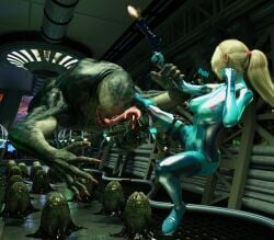 3d blonde_hair blue_eyes imminent_sex inminent_rape metroid monster samus_aran that3dartist