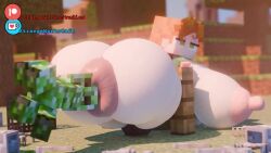 alex_(minecraft) anal anal_insertion anal_vore big_ass big_breasts creeper donut_anus huge_nipples hyper hyper_ass hyper_breasts hyper_butt insertion minecraft nipples tagme video vore weirderworkz