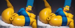 ai_generated hair_blue marge_simpson mifwic3d stereogram the_simpsons virtual_reality vr vr_headset