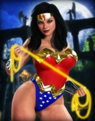 1girls 3d black_hair blue_eyes dc_comics diana_prince female female_only lasso lasso_of_truth rasmus-the-owl solo solo_female wonder_woman wonder_woman_(series)