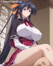 1girls ai_generated akeno_himejima big_breasts cougwe high_school_dxd stable_diffusion