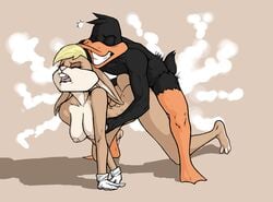 daffy duck from looney tunes by luraiokun