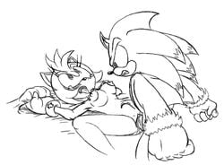 amy_rose anthro breasts cum_in_pussy cum_inside female fucked_silly gloves hedgehog male monochrome nude on_back open_mouth penetration sex simple_background sonic_(series) sonic_the_hedgehog sonic_the_werehog stomach_bulge tongue_out vaginal_penetration white_background wildswingding