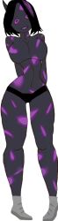 dark demon_girl female purple_eyes purple_hair rgin solo