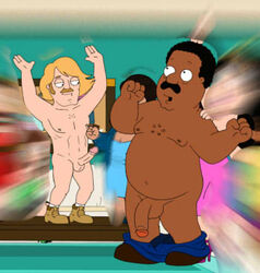 african african_male artist_request caucasian caucasian_male cleveland_brown family_guy male melanin penis terry_kimple