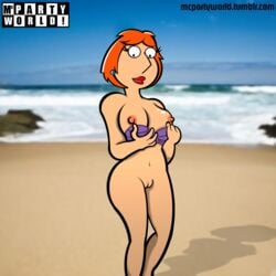 beach bikini breasts family_guy lois_griffin mcpartyworld milf pussy red_hair