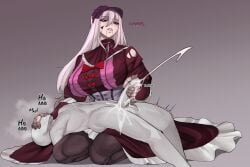 1boy 1girls 2025 2d 2d_(artwork) anon brothbowl clothed clothed_female_nude_male clothing cum cumming cumming_from_handjob cumshot english english_text female femdom handjob indie_virtual_youtuber insult insulting insulting_partner jowol jowoljob maid maid_outfit maid_uniform male male/female porcelainmaid text twitch virtual_youtuber