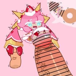 cookie cookie_run cookie_run_ovenbreak femboy femboy_penetrated food_creature giant_penis hi_res highres lorennsfw male noncom penis rape raped strawberry_crepe_cookie tagme