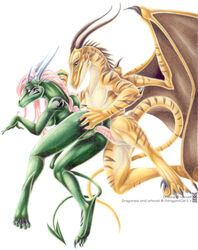 blue_eyes breasts dragon female green_eyes male penis pussy shinigamigirl straight tagme wings