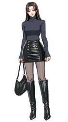 1female 1girls adult adult_female asian asian_female asian_girl black_boots boot_fetish boots brown_hair brunette_female brunette_hair clothes enkaboots fashion fashionista female female_focus female_only handbag high_heel_boots high_heels knee_boots kneehigh_boots leather leather_boots leather_clothing leather_skirt long_legs not_porn original original_character original_characters pencil_skirt safe safe_for_work sfw sweater tall_boots thigh_highs thighhighs thighs turtleneck turtleneck_sweater