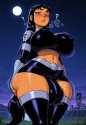 1futa ai_generated ass_expansion big_lips bimbo blackfire body_horror breast_expansion breasts dc dc_comics dorse female futa_only futanari horsecock inflation intersex isabel3dx lip_expansion queen's_stallion solo teen_titans transformation what