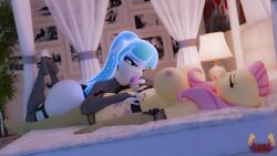 16:9 3d_(artwork) 4k absurd_res anthro areola ass big_butt biped breasts closed_eyes clothed clothing detailed_background digital_media_(artwork) duo equid equine eyelashes fellatio female female_penetrated fluttershy_(mlp) friendship_is_magic ftg_crossgender fti_crossgender futa/female futa_on_female futa_penetrating futanari garter_belt garter_straps genitals hair hasbro hi_res inside intersex intersex/female intersex_penetrating legwear looking_pleasured loveslove lying mammal my_little_pony nipples on_back oral penetration penile penis pink_hair pupils rule_63 sex thick_thighs thigh_highs widescreen yellow_body