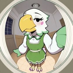 animal_crossing celia_(animal_crossing) peephole viewer_pov visitor