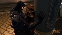 anthro blender_(artwork) brown_body brown_fur digital_media_(artwork) duo erection foxmccloud287 fur genitals guardians_of_the_galaxy hi_res humanoid machine male male/male mammal marvel nude penis pinned pinned_to_wall procyonid raccoon robot robot_humanoid rocket_raccoon the_avengers ultron