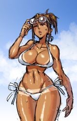 1girls adult adult_female almost_naked almost_nude bare_arms bare_belly bare_chest bare_hands bare_hips bare_legs bare_midriff bare_navel bare_shoulders bare_skin bare_thighs belly belly_button big_breasts big_breasts bikini bikini_bottom bikini_only bikini_tan bikini_top blue_background breasts brown-skinned_female brown_eyebrows brown_eyes brown_eyes_female brown_hair brown_hair_female brown_skin brown_skinned_female busty busty_female busty_girl cleavage collarbone curvaceous curvaceous_body curvaceous_female curvaceous_figure curvaceous_hips curvy curvy_body curvy_female curvy_figure curvy_hips digital_drawing digital_media elbows exposed_arms exposed_belly exposed_chest exposed_hips exposed_legs exposed_midriff exposed_navel exposed_shoulders exposed_skin exposed_thighs eye_closed female female_focus female_only fingers groin halterneck hourglass_figure kinuko_(kinucakes) large_boobs large_breasts lean_figure lips mature mature_female midriff mostly_nude naked naked_female naked_woman narrow_waist navel nearly_nude nude nude_female nudity one-eye_closed one_eye_closed one_eye_open original original_art original_artwork original_character outdoor outdoor_nudity outdoors outside plump_breasts ponytail practically_nude shoulders side-tie_bikini sidelocks slender_body slender_waist slim_waist solo standing string_bikini sunglasses sunglasses_on_forehead sunglasses_on_head swimsuit swimsuit_tan swimwear tan tan_body tan_chest tan_legs tan_line tan_lines tan_skin tan_skinned_female tanned tanned_breasts tanned_skin thick_thighs thighs upper_body white_bikini white_bikini_bottom white_bikini_top white_string_bikini white_swimsuit white_swimwear wide_hips