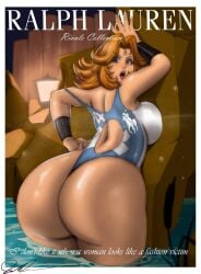 ass ass_focus bathing_suit blonde_hair blue_eyes curvy_figure fantastic_four hot_spring invisible_woman_(marvel_rivals) marvel marvel_comics marvel_rivals nail_polish nails oddabellatay one-piece_swimsuit onsen sue_storm surprised todd_l._milhouse