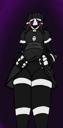 1girls breasts female female_only five_nights_at_freddy's marionette_(fnaf) no_genitals no_pussy presenting puppet_(fnaf) shy skirt smiling_at_viewer tagme thighs upskirt white_pupils