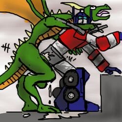 cum cum_in_ass cum_inside dragon dragons_having_sex_with_cars male open_mouth optimus_prime tongue tongue_out transformers unknown_artist yaoi