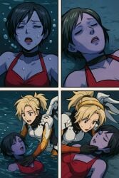 ada_wong ai_generated choking death drowning female mercy overwatch overwatch_2 snuff