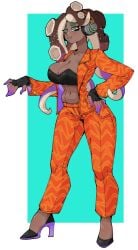 1girls alternate_costume female high_heels marina_(side_order) marina_(splatoon) nintendo octoling octoling_girl off_the_hook_(splatoon) official_alternate_costume open_jacket open_suit splatoon splatoon_2 splatoon_3 splatoon_3:_side_order suit suit_jacket tagme 破坏海胆_boom_(artist)