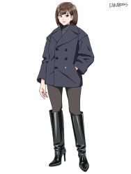 1female 1girls adult adult_female asian asian_female asian_girl bangs black_boots blue_coat boot_fetish boots brown_hair brown_hair_female brunette_hair clothes coat enkaboots fashion female female_focus female_only high_heel_boots high_heels knee_boots kneehigh_boots leather leather_boots leather_clothing leggings not_porn original original_character original_characters peacoat safe safe_for_work sfw short_hair short_hair_female tall_boots