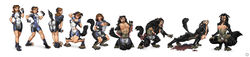 all_fours anthro ass breast_expansion breasts canine clothing crouching female human kneeling mammal open_mouth pussy robsenta sequence solo standing surprise torn_clothing transformation were werewolf