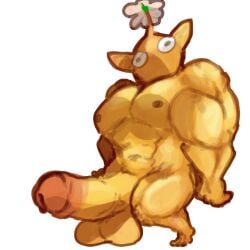 balls big_balls big_ears big_penis buff buff_pikmin flower huge_balls huge_cock male male_only muscular muscular_male nintendo no_background penis pikmin pikmin_(species) shamenando simple_background yellow_pikmin yellow_skin