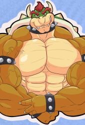 abs biceps bowser flexing male muscles muscular muscular_arms muscular_male mutoprime pecs