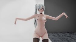 1girls 3d_animation animated blue_eyes female mmd music_video rwby tagme video weiss_schnee white_hair ws_mmd