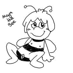 bug_girl maya_(maya_the_bee) maya_the_bee pussy small_nipples