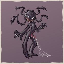 1boy 2d 2d_(artwork) after_orgasm black_body black_fur claws comfortik cum cum_on_floor cumshot don't_starve dont_starve dont_starve_together fangs fur half-closed_eyes humanoid klei_entertainment male_only multi_arm multi_eye multi_limb naked naked_male penis penis_out pink_penis ribs saliva saliva_trail sharp_teeth simple_background skinny skinny_male slim slim_waist small_penis smile solo solo_male spider spider_humanoid tall tongue tongue_out unusual_anatomy unusual_cum unusual_penis web webber white_eyes