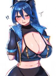 angry angry_face blue_eyes blue_hair blush boobs_bigger_than_head boobs_out bra breasts breasts_bigger_than_head breasts_out cat_ear_hairband cat_ear_headphones cat_ears cat_ears_hairband cat_ears_headphones dore2891 fortnite fortnite:_battle_royale hope_(fortnite) light-skinned_female light_skin open_clothes open_clothing open_jacket open_shirt open_topwear questionable_consent restrained restrained_arms seductive_body seductive_female shirt_lift shirt_open shirt_up thick thick_hips thick_legs thick_thighs tied_arms tied_hands tied_up tits_bigger_than_head tits_out tummy zipper_bra