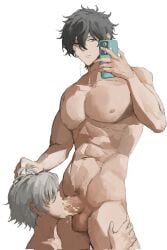 caelus_(honkai:_star_rail) dan_heng gay gay_sex honkai:_star_rail jncx_325 male_only muscular_male nude_male