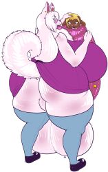 absurd_res alpha_channel anthro ass balls big_balls big_breasts big_butt big_penis bottomless breasts canid canine canis clothed clothing cock_vore curled_tail desbjust domestic_dog duo ear_piercing eyewear footwear genitals glasses gynomorph hi_res huge_balls huge_breasts huge_butt huge_cock husky hyper hyper_balls hyper_genitalia hyper_penis intersex lagomorph leporid mammal nordic_sled_dog penile penis piercing rabbit rika_(desbjust) shoes simple_background spitz tail transparent_background vore wearing_glasses