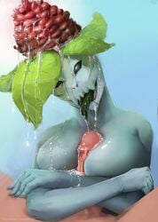 2016 alien alien_girl anthro athletic_female big_breasts breasts creepy cum digital_media_(artwork) duo erection female first_person_view flora_fauna floran hi_res human human_on_anthro human_penetrating humanoid humanoid_penis interspecies leaves light-skinned_male long_tongue looking_at_viewer male_pov mammal open_mouth paizuri penis plant plant_girl sex solo_focus starbound sweat tinyfaceart titfuck tongue tongue_out video_games water